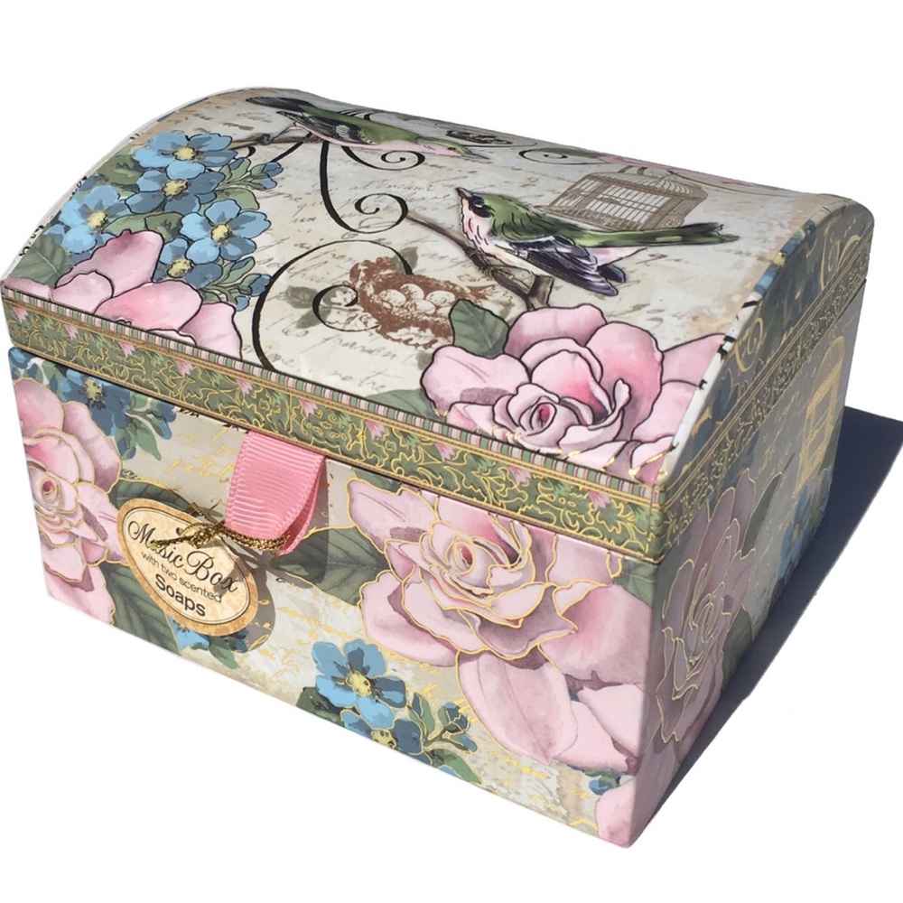 Pooch & Sweetheart Für Elise Bird Wind-Up Music Box Verbena Scent Soaps (91502)